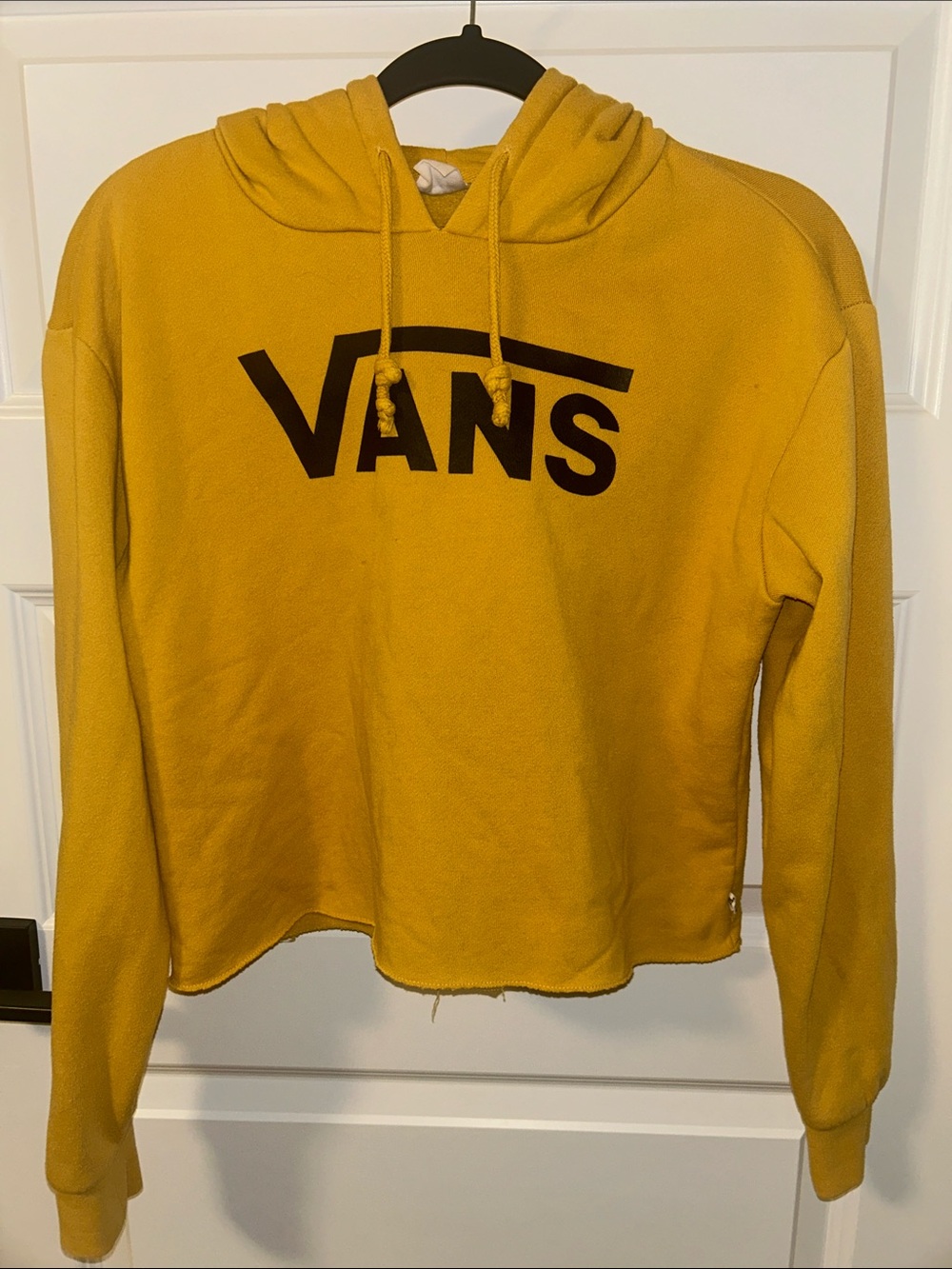 Vans Women's Mustard Yellow Logo Hoodie Sweater
